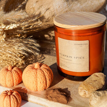 Pumpkin Spice Candle With Wooden Lid Large, 2 of 2