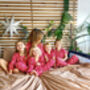 Children's Long Sleeved Cotton Nightie Ruby Reindeer, thumbnail 4 of 5