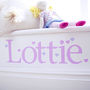 Personalised Pink Gingham Wall Letter Sticker, thumbnail 1 of 2