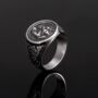 Men's Gold Saint Christopher Steel Signet Ring For Men, thumbnail 6 of 12
