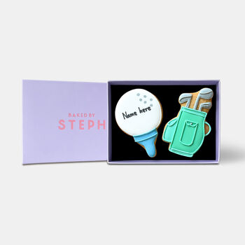 Personalised Golf Ball Iced Biscuits Father's Day Letterbox Gift, 4 of 11