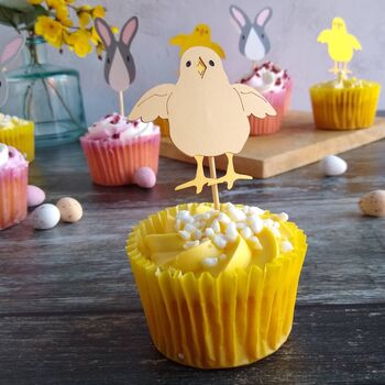 Easter Chick Cupcake Toppers, 4 of 11