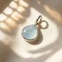 Sterling Silver Aquamarine March Birthstone Pendant, thumbnail 1 of 2