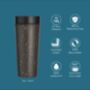 Leakproof Reusable Cup 16oz Black And Cosmic Black, thumbnail 2 of 6