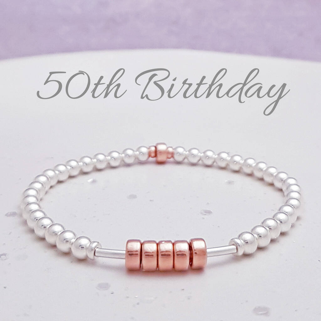 50th Milestone Birthday Bracelet, 1 of 6