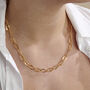 Large Hammered Link Chain Necklace, thumbnail 1 of 5