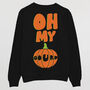 Oh My Gourd Women's Halloween Pumpkin Sweatshirt, thumbnail 6 of 6