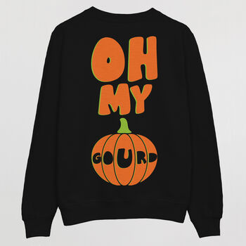 Oh My Gourd Women's Halloween Pumpkin Sweatshirt, 6 of 6