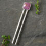 Pink Sapphire Hair Pin In Sterling Silver, thumbnail 1 of 3