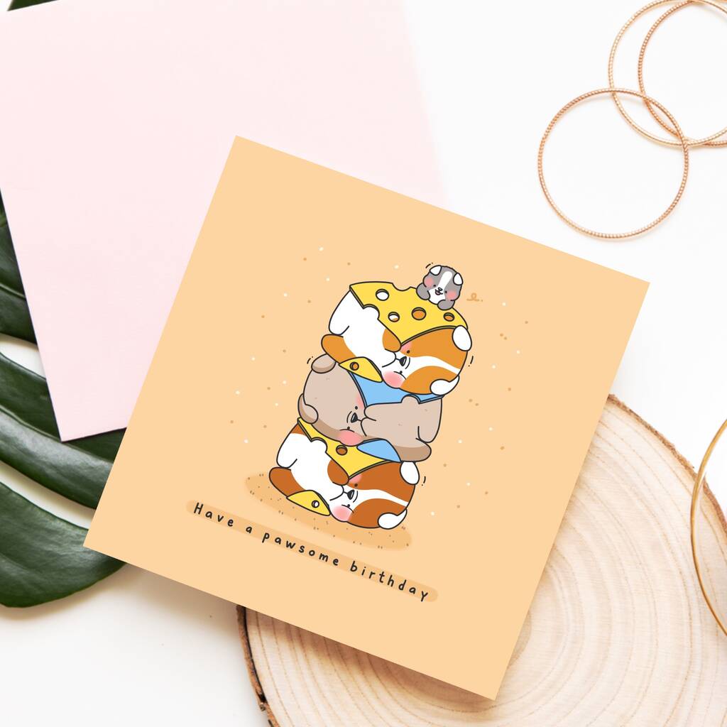 Puppy Dogs Card Cute Greetings Card By Toastedink