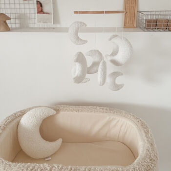 Micro Boucle Mini Moon Mobile Nursery Decor, 2 of 5