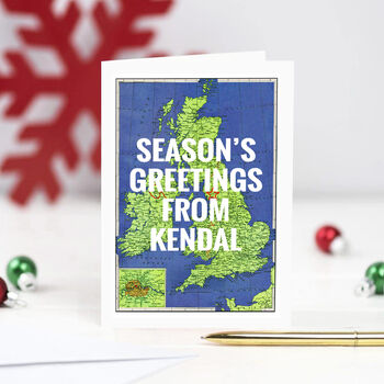 Personalised UK Map Christmas Card Packs, 5 of 6