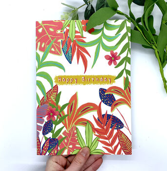 Tropical Plant Birthday Card, 4 of 4