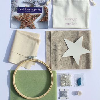 Make Your Own Christmas Tree Star Topper Kit, Silver, 4 of 12