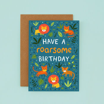 Any Age Lion Birthday Card, Boys, Kids Age Birthday Card, 8 of 8