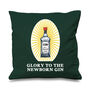'Glory To The Newborn Gin' Christmas Cushion, thumbnail 3 of 5