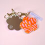 Orange Flower Mirror Keyring, thumbnail 1 of 7