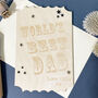 Personalised Wooden World Best Dad Father's Day Plaque, thumbnail 2 of 6