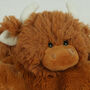 Highland Cow Brown Earmuffs + Matching Scarf Gift Boxed, thumbnail 6 of 12