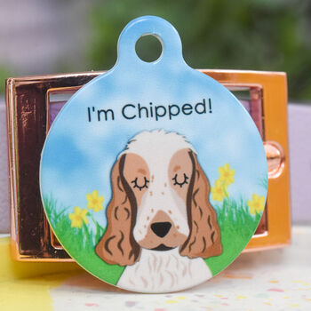 Dog ID Pet Tag Personalised Spring Daffodil, 4 of 12