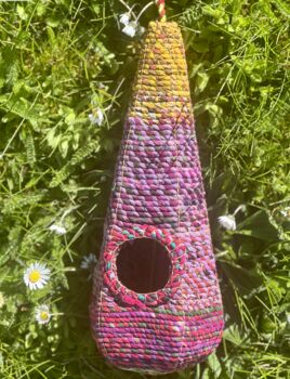 Handmade Bird Box Made From Recycled Sari Fabric, 5 of 5