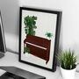 Piano Houseplant Print | Instrument Music Poster, thumbnail 9 of 10