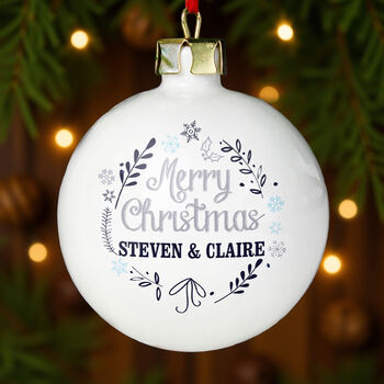 Personalised Christmas Frost Bauble, 2 of 3