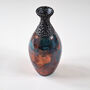 Hand Crafted Copper Turquoise Raku Bottle, thumbnail 1 of 8