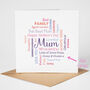 Personalised Word Art Mother's Day Card, thumbnail 2 of 4