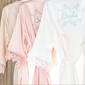 Satin And Lace Personalised Kimonos, 5 of 9