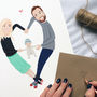 Hand Painted Personalised Heart Family Portrait, thumbnail 1 of 3