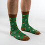 Bamboo Socks | Hedgehog Socks | Green | Vegan Socks, thumbnail 2 of 4