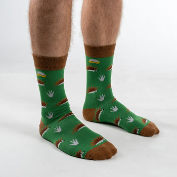 Bamboo Socks | Hedgehog Socks | Green | Vegan Socks, 2 of 4