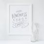 'Kindness Takes Courage' Foil Print Wall Art Quote, thumbnail 1 of 3