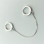 Sterling Silver Double Piercing Hoop Earring, thumbnail 2 of 6