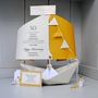 50th Golden Wedding Anniversary Paper Boat Card, thumbnail 1 of 11