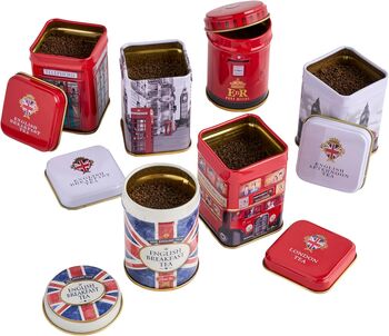 Best Of British Mini Tea Tin Set Of Six, 3 of 4