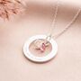 Sterling Silver Family Eternal Ring And Birthstone Personalised Necklace, thumbnail 3 of 12
