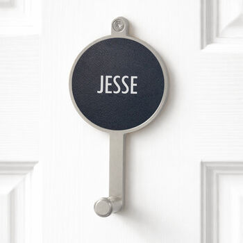 Personalised Coat Hooks With Leather Insert, 4 of 9