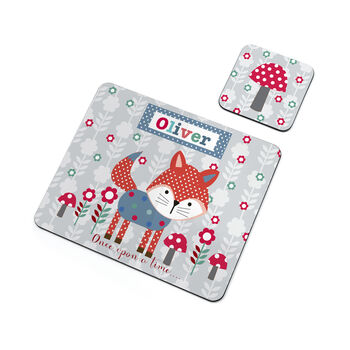 Personalised Woodland Fox Placemat Set, 3 of 3