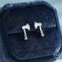Sterling Silver Viking Axe Stud Earrings, thumbnail 1 of 11
