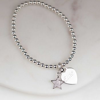 Personalised Children's Star Skinny Bead Bracelet, 2 of 6