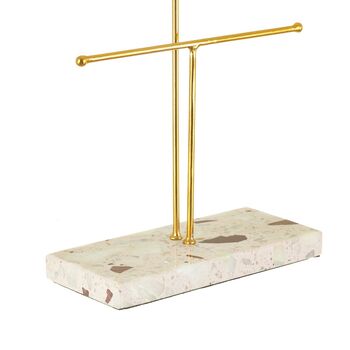Double Terrazzo Gold Jewellery Stand, 4 of 4