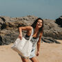 Wave Embroidered Beach Bag, thumbnail 2 of 8