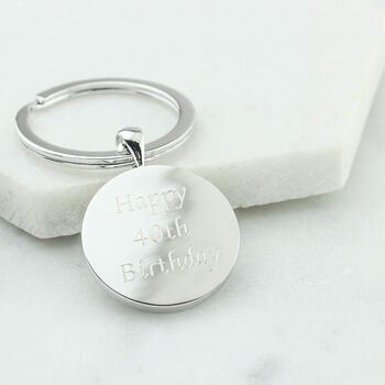 Personalised 1984 40th Birthday 5p Five Pence Keyring, 4 of 5