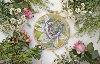 Passionflower Hand Embroidery Pattern Set, 2 of 5