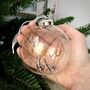 Personalised Giraffe Glass Bauble, thumbnail 1 of 2