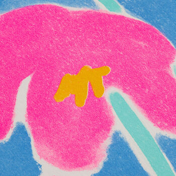 Flwrs 01 Abstract Floral Risograph Print, 3 of 4