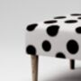 Hand Painted Upholstered Polka Dot Coffee Table Ottoman, thumbnail 5 of 11