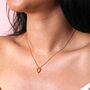 Faceted Crystal Heart Pendant Necklace In Gold, thumbnail 5 of 7
